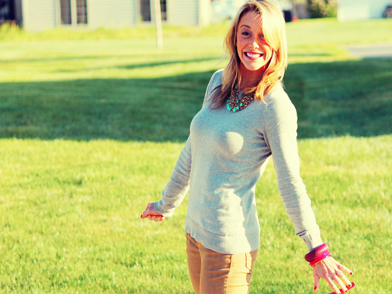 Dress up a basic sweater (& poopie pics)