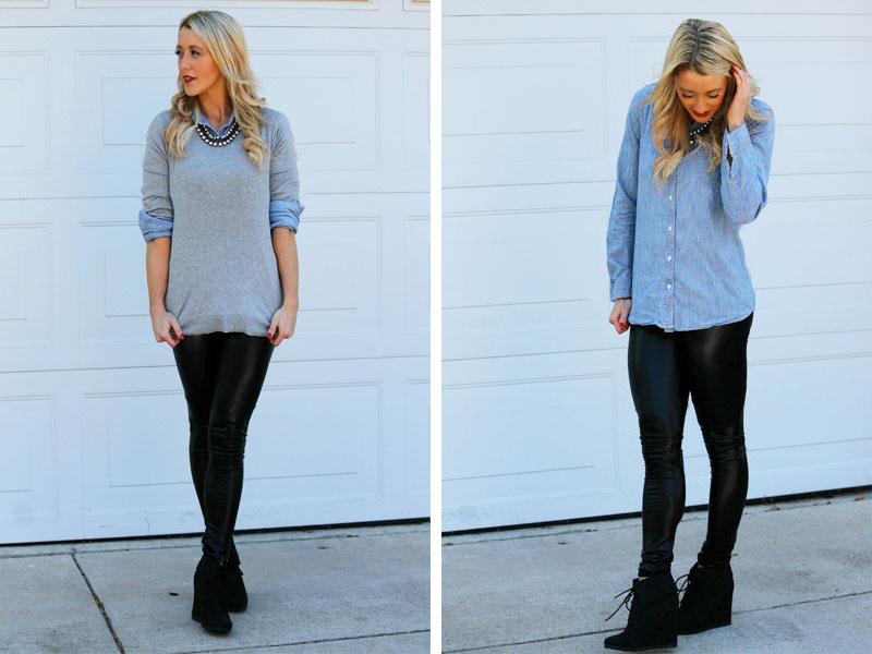 Oh these awkward faux leather leggings…